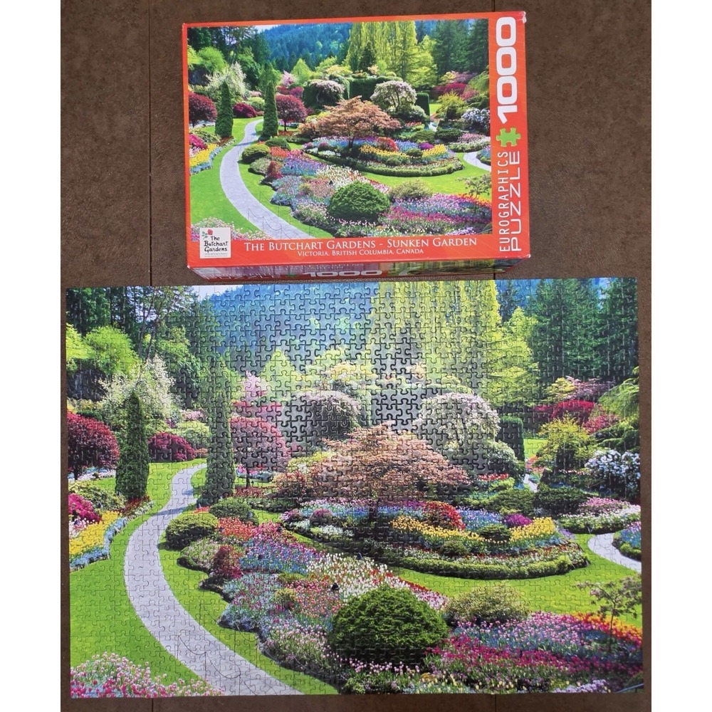 The Butchart Gardens Sunken Garden Eurographics 1000 Piece Puzzle Victoria BC CA